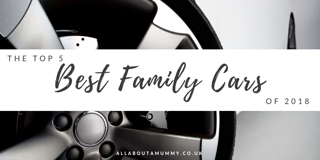 picture of car wheel with The Top 5 Best Family Cars of 2018 blog post title.