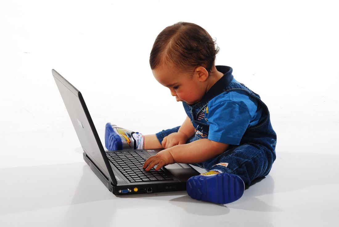 Picture of child on laptop
