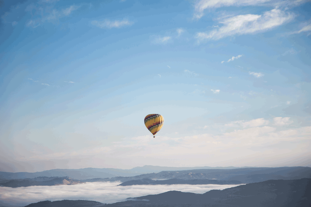 Picture of hot air balloon in the sky