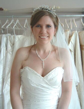 Picture of wedding dress fitting