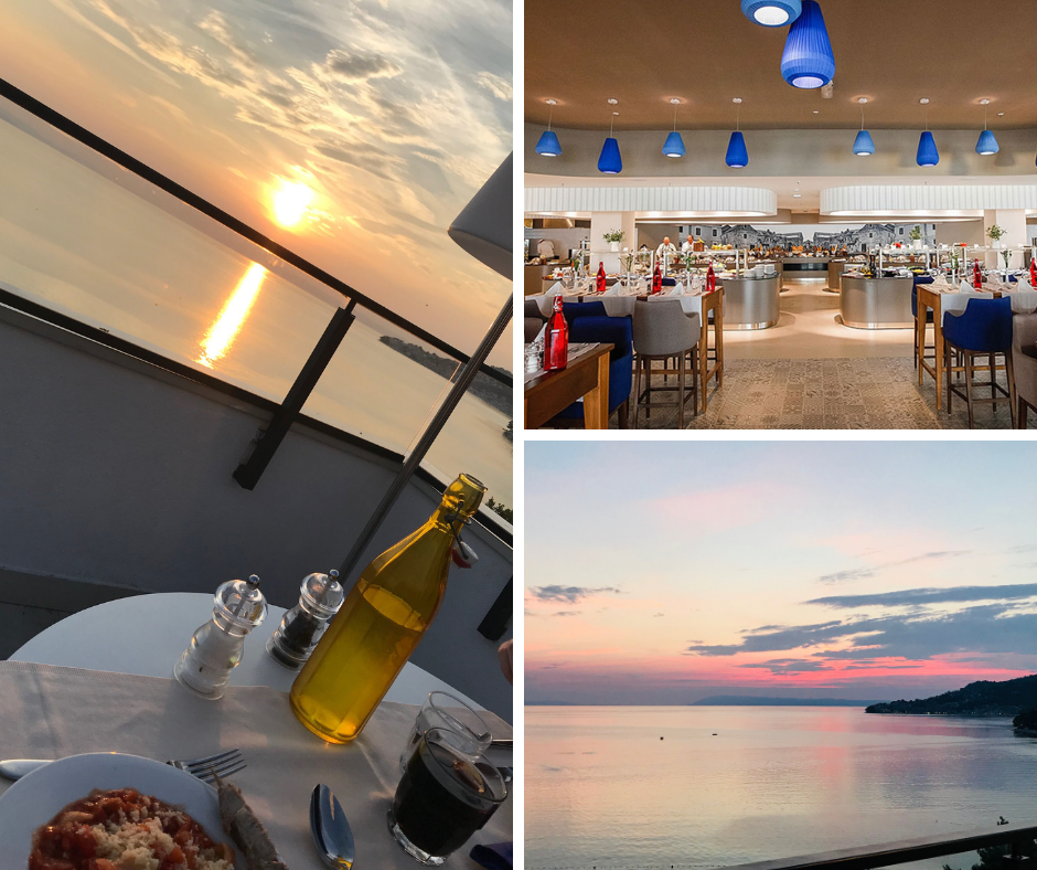 Pictures of sunset from Dalmatino restaurant terrace - Sensimar Adriatic Beach Croatia Review