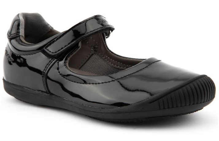 Geox patent school shoes from Brantano Picture