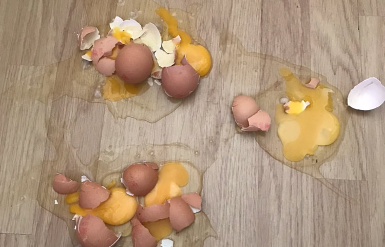 Picture of smashed eggs