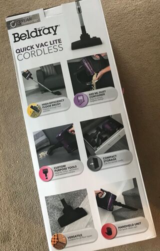 Picture of Beldray Cordless Quick Vac Lite 2 in 1 Vacuum Cleaner box