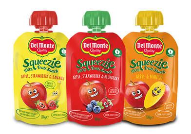 Picture of Del Monte Squeezie punches for lunchboxes.