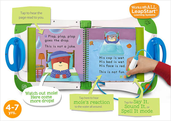 Picture of LeapStart Interactive learning system with child using it