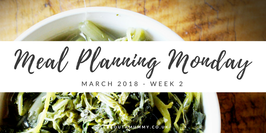 Picture of cooked greens with Meal Planning Monday title across