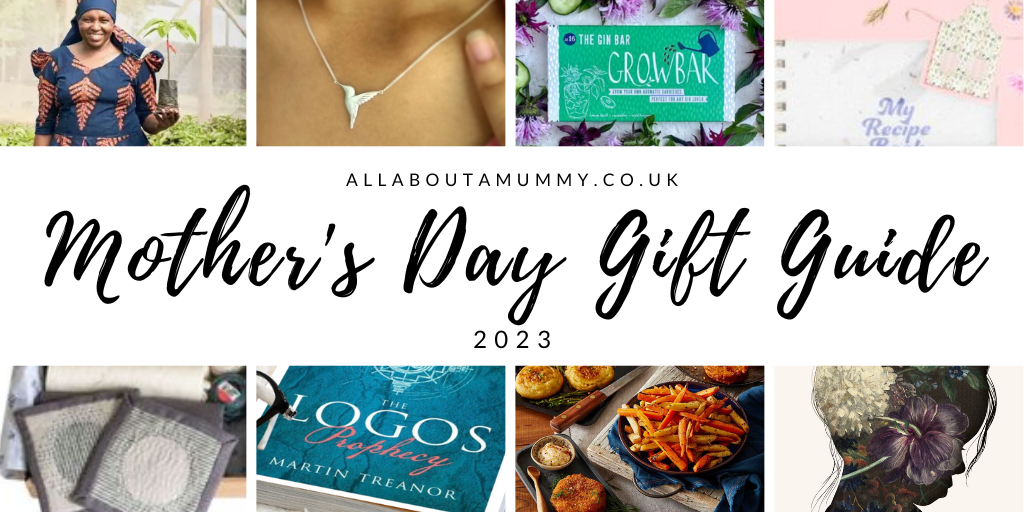 Mother's Day Gift Guide 2023 blog post title overlayed across gift suggestions