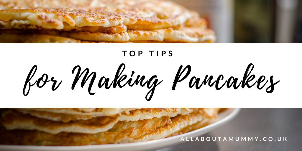 Top tips for making pancakes blog post title 