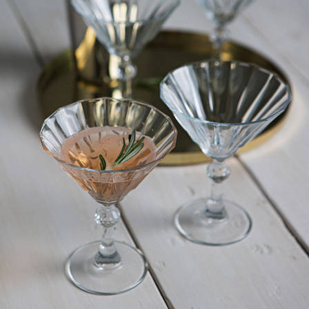 Picture of Art Deco cocktail glasses on a table