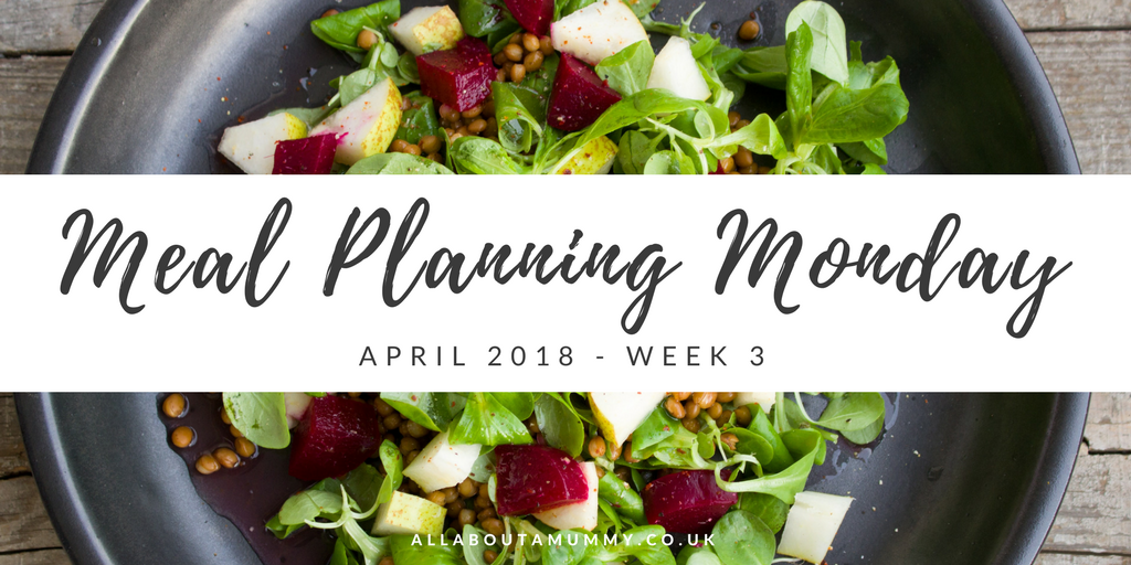 Picture of salad bowl with Meal Planning Monday title across